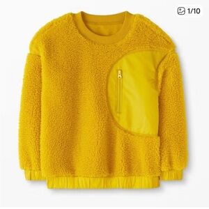 Hanna Andersson Yellow Kids Fleece crewneck sz 6-7